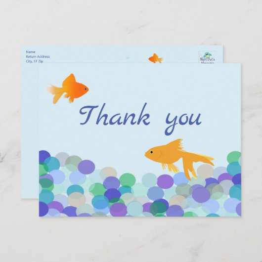 Goldfish Hartelijk dank, Briefkaart (Voorkant / Achterkant)