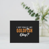 Goldfish Ik hou echt van goudvis Briefkaart (Staand voorkant)