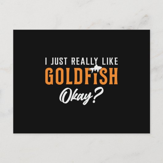 Goldfish Ik hou echt van goudvis Briefkaart (Voorkant)