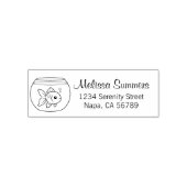 Goldfish in a Fish Tank Address Zelfinktende Stempel (Design)