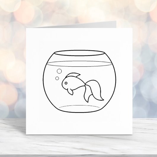 Goldfish in a Fish Tank Zelfinktende Stempel