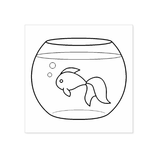Goldfish in a Fishbowl Color Me Rubberstempel (Afrduk)