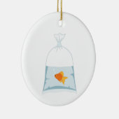 Goldfish in Bag Keramisch Ornament (Rechts)
