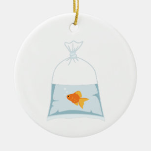 Goldfish in Bag Keramisch Ornament