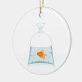 Goldfish in Bag Keramisch Ornament (Links)