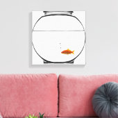 Goldfish in bowl canvas afdruk (Insitu (Woonkamer))