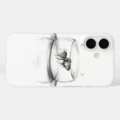 Goldfish in bowl en water Minimalistische tekenkun Case-Mate iPhone Case (Achterkant (horizontaal))
