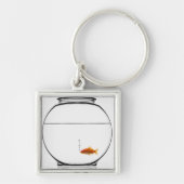 Goldfish in bowl sleutelhanger (Voorkant)