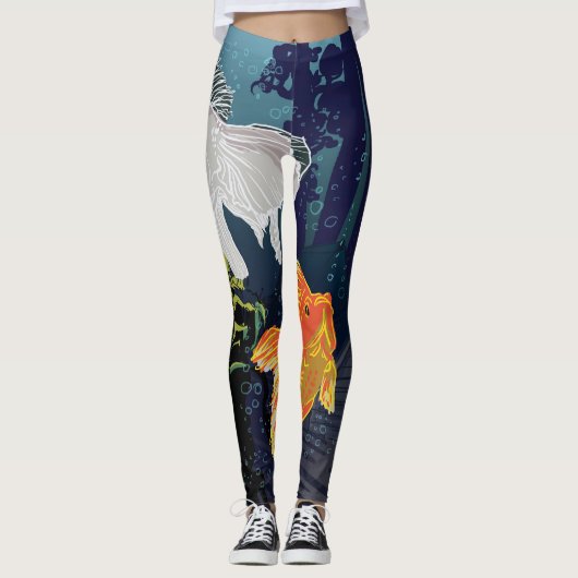 Goldfish in Japan Leggings (Voorkant)