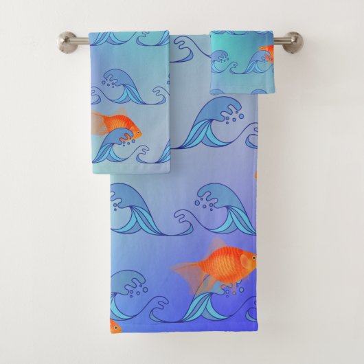 Goldfish in the Waves Bad Handdoek (Insitu)