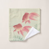 Goldfish Japanse Woodblock Print Bad Handdoek (Wasdoekje)