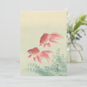 Goldfish  Japanse Woodblock Print Bedankkaart (Staand voorkant)