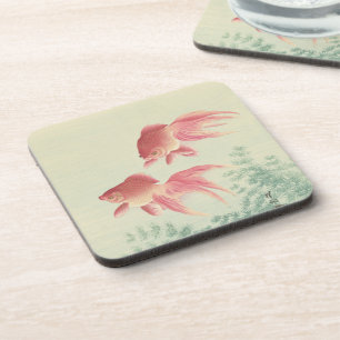 Goldfish  Japanse Woodblock Print Bier Onderzetter