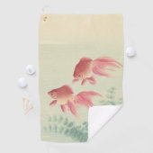 Goldfish  Japanse Woodblock Print Golfhanddoek (Insitu)