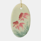 Goldfish  Japanse Woodblock Print Keramisch Ornament (Rechts)