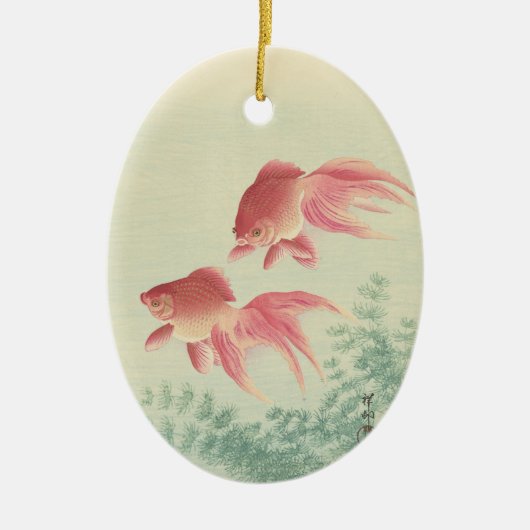 Goldfish  Japanse Woodblock Print Keramisch Ornament (Voorkant)
