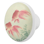 Goldfish  Japanse Woodblock Print Keramische Knop (Rechts)