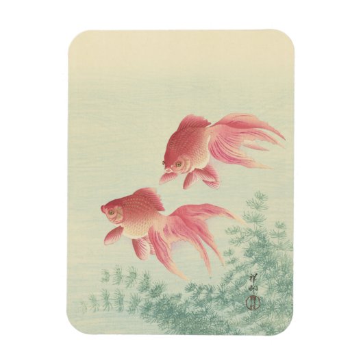 Goldfish  Japanse Woodblock Print Magneet (Verticaal)
