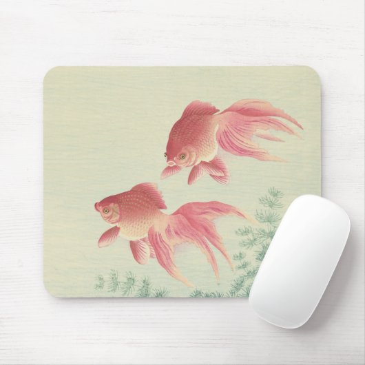 Goldfish  Japanse Woodblock Print Muismat (Met muis)