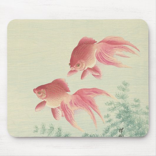 Goldfish  Japanse Woodblock Print Muismat (Voorkant)