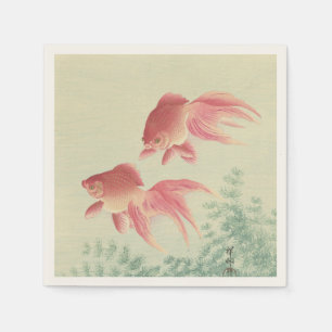 Goldfish  Japanse Woodblock Print Servet