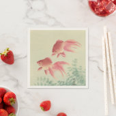 Goldfish  Japanse Woodblock Print Servet (Insitu)