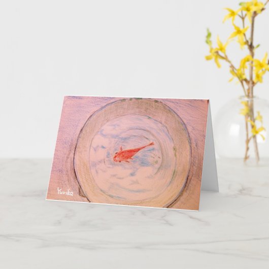 Goldfish Kaart (Gele Bloem)