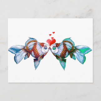 Goldfish Kiss Briefkaart