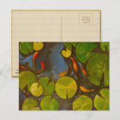Goldfish Koi Pond Water Lilies Briefkaart (Voorkant / Achterkant)