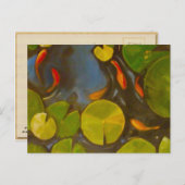 Goldfish Koi Pond Water Lilies Briefkaart (Voorkant / Achterkant)