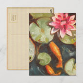 Goldfish Koi Pond Water Lilies Briefkaart (Voorkant / Achterkant)