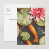 Goldfish Koi Pond Water Lilies Briefkaart (Voorkant / Achterkant)
