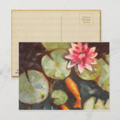 Goldfish Koi Pond Water Lilies Briefkaart (Voorkant / Achterkant)