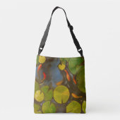 Goldfish Koi Pond Water Lilies Crossbody Tas (Achterkant)