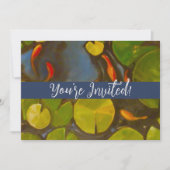 Goldfish Koi Pond Water Lilies Kaart (Voorkant)