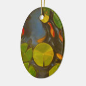 Goldfish Koi Pond Water Lilies Keramisch Ornament (Links)