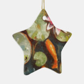 Goldfish Koi Pond Water Lilies Keramisch Ornament (Rechts)