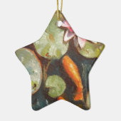Goldfish Koi Pond Water Lilies Keramisch Ornament (Links)