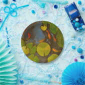 Goldfish Koi Pond Water Lilies Papieren Bordje (Feest)