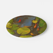 Goldfish Koi Pond Water Lilies Papieren Bordje (Gekanteld)