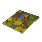 Goldfish Koi Pond Water Lilies Tegeltje (Zijkant)