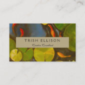 Goldfish Koi Pond Water Lilies Visitekaartje (Voorkant)