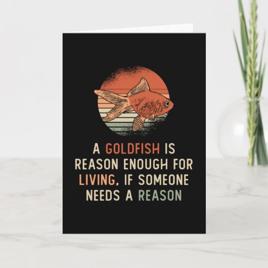 Goldfish Living Reason Aquarium Animal Funny Fish Kaart (Voorkant)