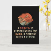 Goldfish Living Reason Aquarium Animal Funny Fish Kaart (Gele Bloem)