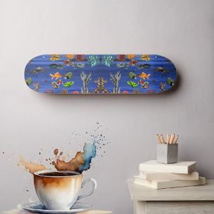 Goldfish Marine Ocean Life Blauw Zee Koraal Persoonlijk Skateboard