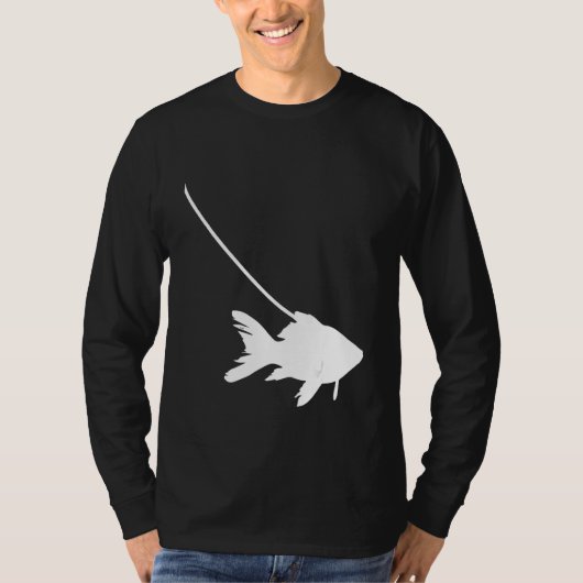 Goldfish on a Leash Fish Pet Aquarium Animal Zoo C T-shirt (Voorkant)