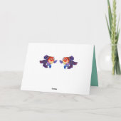 Goldfish ontwerp "dank u" wenskaart bedankkaart (Achterkant)