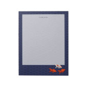 Goldfish op Seigaiha Pattern gepersonaliseerde Jap Notitieblok (Linkerzijde)