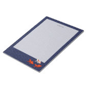 Goldfish op Seigaiha Pattern gepersonaliseerde Jap Notitieblok (Schuin)
