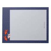 Goldfish op Seigaiha Pattern gepersonaliseerde Jap Notitieblok (Voorkant)